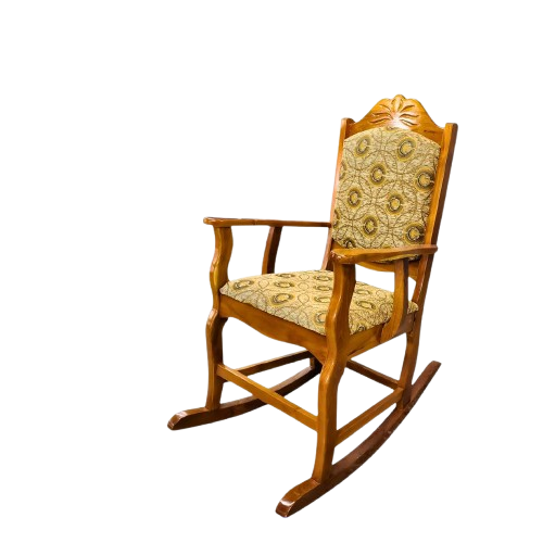 Rocking Chair Teak with Cushioned Back