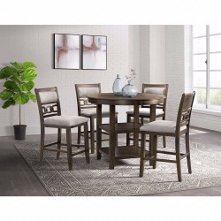 Amherst 5pc Dining Pub Set- Grey