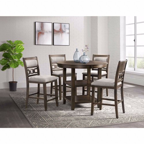 Amherst 5pc Dining Pub Set- Grey