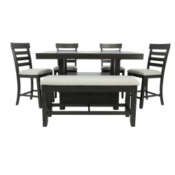 Colorado 6pc Dining Pub Set with Storage Bench