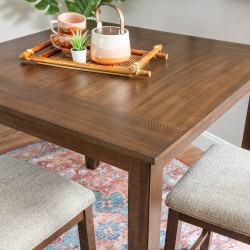Everett 5pc Dining Pub Set- Brown Everett 5pc Dining Pub Set- Brown