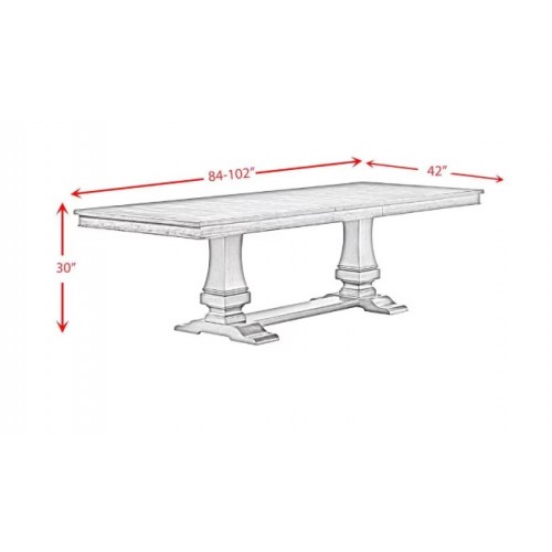 Phillipe 9 Piece Dining Set with Expandable Table- Cherry Phillipe 9 Piece Dining Set with Expandable Table- Cherry