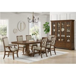 Phillipe 9 Piece Dining Set with Expandable Table- Cherry