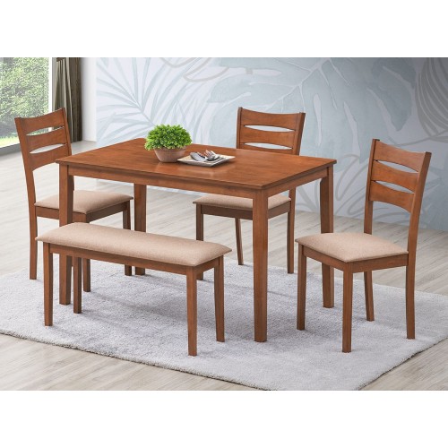 Bluebell 5pc Dining Set with Bench