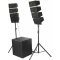  Speaker System Magnum 18" Woofer Line Array With 2 Tripod 