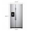 Whirlpool 25cu ft. S/Steel Refrigerator with Water & Ice Dispenser 