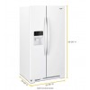 Whirlpool 25cu S/Side Refrigerator with Water & Ice Dispenser- White
