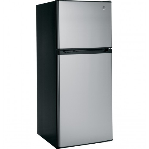 GE Energy Star 11.6cu Refrigerator- Black & S/Steel