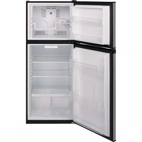GE Energy Star 11.6cu Refrigerator- Black & S/Steel
