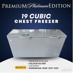 Premium Platinum 19cu Chest Freezer/ Chiller- Silver Premium Platinum 19cu Chest Freezer/ Chiller- Silver