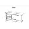 55" Low Space Saver / TV Stand- Walnut