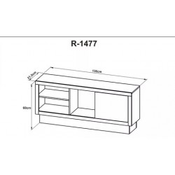 55" Low Space Saver / TV Stand- Rustic