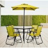 Patio Set 6pc Metal Green and Black