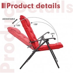 3pc Patio Set  with Small Table and Folding Chairs- Red