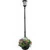 Sun-Ray Abigail Tall Post Solar Lamp and Planter- Black Sun-Ray Abigail Tall Post Solar Lamp and Planter- Black