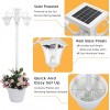 Sun-Ray Vittoria Tall Post 3-Head Solar Lamp and Planter- White Sun-Ray Vittoria Tall Post 3-Head Solar Lamp and Planter- White