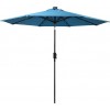 Sun-Ray 9ft Round Solar Lighted Umbrella with Base, 8Rib - Teal Sun-Ray 9ft Round Solar Lighted Umbrella with Base, 8Rib - Teal