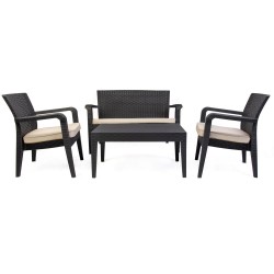Alaska 4pc Patio set with Cushions