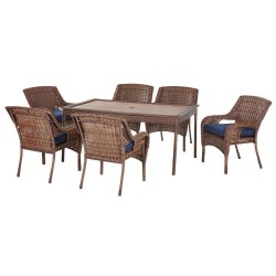 Hampton Bay Cambridge 7pc Wicker Patio Set