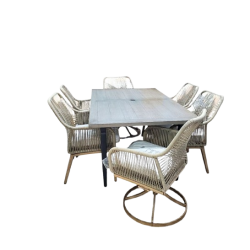 Hampton Bay Haymont 7pc Steel Wicker Patio Set