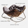 Indoor/Outdoor Rocking Chair with Padded Cushion- Medium