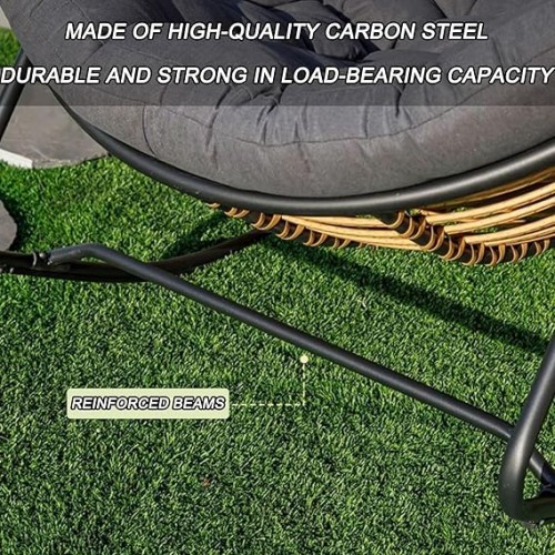 Indoor/Outdoor Rocking Chair with Padded Cushion- Medium