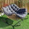 Indoor/Outdoor Rocking Chair with Padded Cushion- Medium