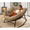 Indoor/Outdoor Rocking Chair with Padded Cushion- Medium