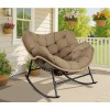 Indoor/Outdoor Rocking Chair with Padded Cushion- Medium