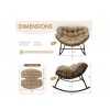 Indoor/Outdoor Rocking Chair with Padded Cushion- Medium
