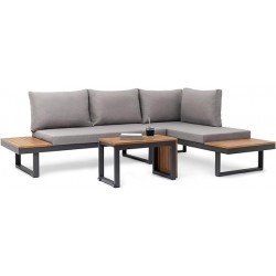 Royal Garden 3pc Aluminum Sectional Sofa Set