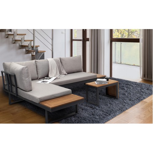Royal Garden 3pc Aluminum Sectional Sofa Set