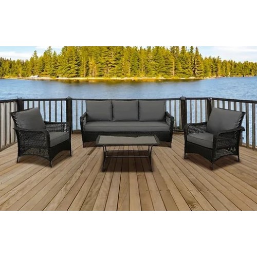 Chelsea 4pc Plastic Wicker Porch Set Chelsea 4pc Plastic Wicker Porch Set