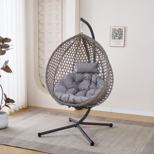M5 Tear Drop Wicker Swing- Grey