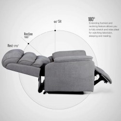 Power Lift Recliner with 8 Point Heat Massage- Grey Power Lift Recliner with 8 Point Heat Massage- Grey