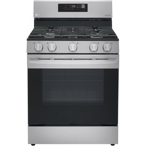  LG 30" 5 Burner Smart Wi-Fi Enabled Fan Convection Gas Range with Air Fry & EasyClean