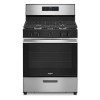 Whirlpool  30" 5 Burner Gas Range- Black & Silver