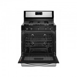 Whirlpool  30" 5 Burner Gas Range- Black & Silver