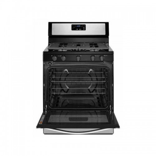 Whirlpool  30" 5 Burner Gas Range- Black & Silver