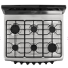 Acros 30" 6 Burner Gas Stove With S/Steel Top- Grey