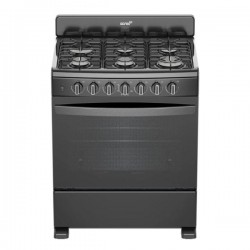 Acros 30" 6 Burner Gas Range -Black