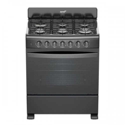 Acros 30" 6 Burner Gas Range -Black