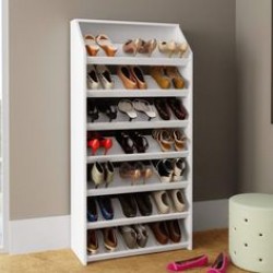 Shoe Rack 7 Tier White