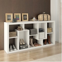 Bookcase Organiser 8 Tier Upright/ Horizontal White
