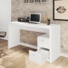 Office Desk with 2 Side Draws, White