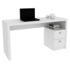 Office Desk with 2 Side Draws, White