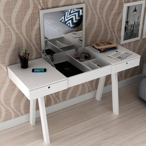 Dressing Table With 2 Draws &  Lift Up Mirror