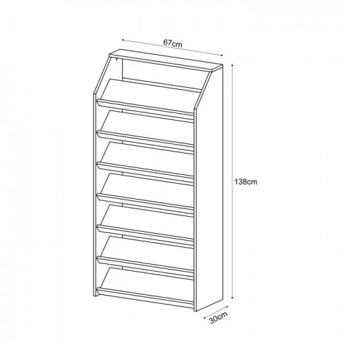 Shoe Rack 7 Tier White