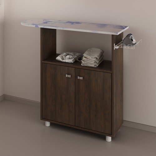Ironing Board with 2 Door Cupboard, Rustic