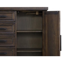 Colorado City 6 Drawer /1 Door Chest - Charcoal